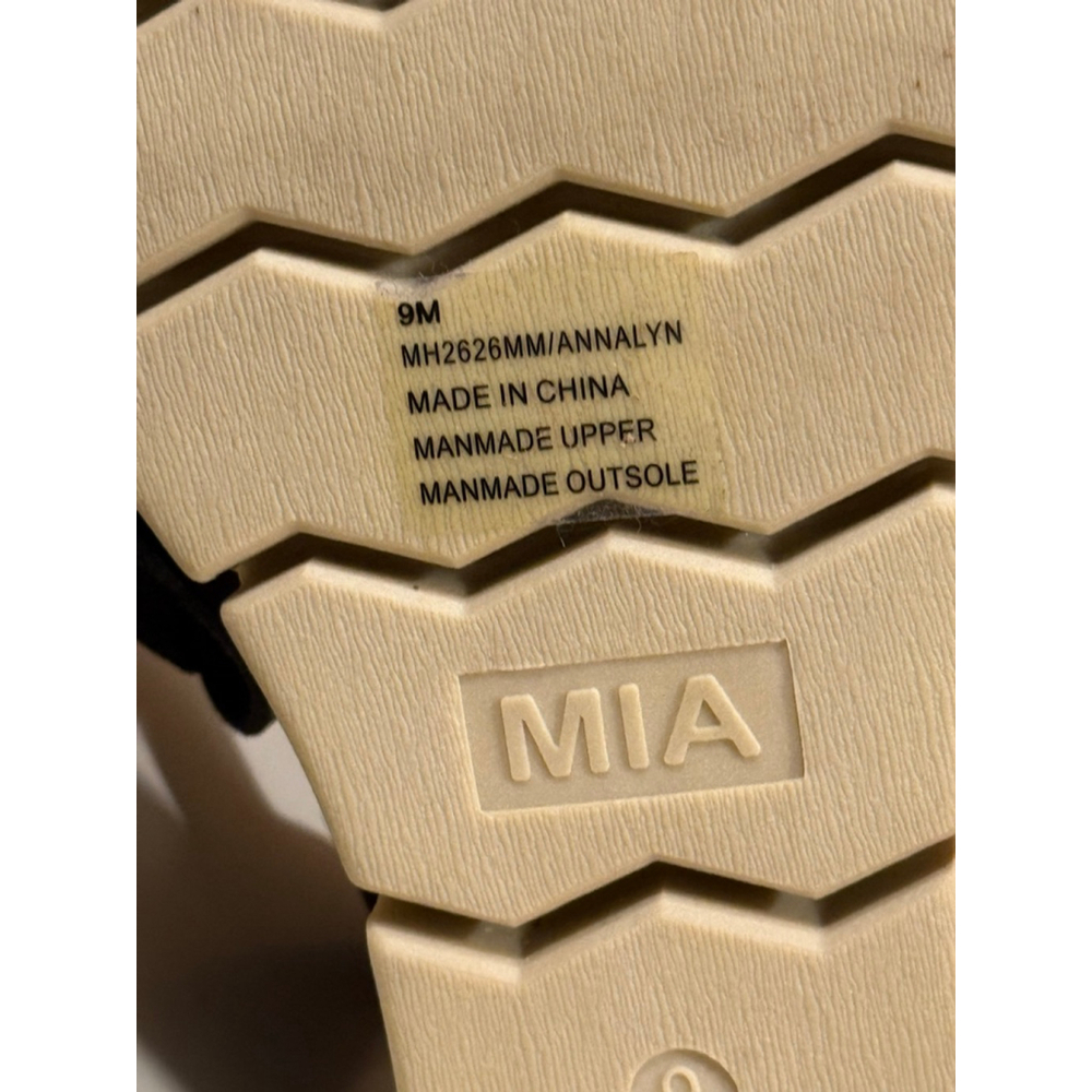 MIA Annalyn Wedge Sandals Black Strappy Comfort Sole Women’s Size 9 - Picture 7 of 8